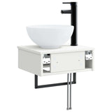 Wall-Mounted Wash Basin High Gloss White 40 x 35 x 39 cm 890172