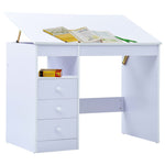 ZNTS Children Drawing Study Desk Tiltable White 287448