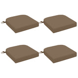 4-Piece Seat Cushions SOEST 4 pcs 100% Polyester Taupe 945228