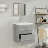 Sink Cabinet with Built-in Basin Grey Sonoma Engineered Wood 3114169