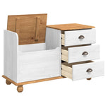 Entryway Storage Bench with Drawer ASKIM White 100 x 39 x 62 cm 4105441
