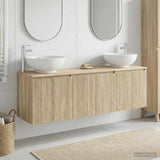 Bathroom Cabinet Set 3 pcs Sonoma Oak 49.5 x 44.5 x 65 cm 3405689
