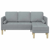 Sofa Set with Cushion Light Grey 173 x 131 x 67 cm Polyester 42001913