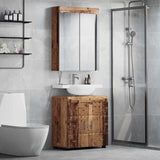 Bathroom Furniture Set TULUM 2 pcs Old Wood 60 x 34 x 63 cm 3398022