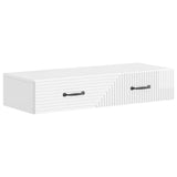 Wall-Mounted Side Table High Gloss White 87.5 x 34.5 x 17 cm 898669