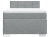Box Spring Bed with Mattress Light Grey 90x200 cm Fabric 3285771