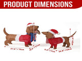 Set of 2 Lighted Dachshund Dog Christmas Decorations, Pre-lit Holiday Decor with 115 Warm White LED 39933410
