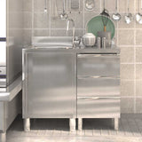 Commercial Kitchen Cabinets 2 pcs Stainless Steel 3083722