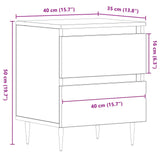 ZNTS Bedside Cabinets 2 pcs Artisan Oak 40x35x50 cm Engineered Wood 863465
