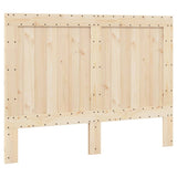 Bed Frame without Mattress with Headboard 140x200 cm Solid Wood 3281534