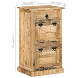 4-Layer Shoe Cabinet with Drawer Solid Rough Mango Wood 328297