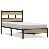 Bed Frame without Mattress Sonoma Oak 80x200 cm Engineered Wood 4017245