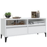 TV Cabinet White 100x34.5x44.5 cm Engineered Wood 831901