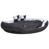 Reversible & Washable Dog Cushion Grey and Black 150x120x25 cm 171210