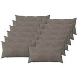 Cushion with Pillow HEERLEN 12 pcs Light Grey Velvet 925632
