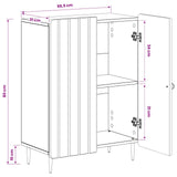 Bathroom Storage Cainet ZWOLLE Artisan Oak 59.5 x 31 x 79.5 cm 896404
