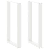 Bar Table Legs U-Shaped 2 pcs White 60x cm Steel 4013237