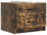 Bedside Cabinet Smoked Oak 43 x 34.5 x 44.5 cm Engineered Wood 895685