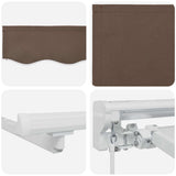 Manual Awning Frame with LEDs Taupe 5 x 3.5 m 3426449