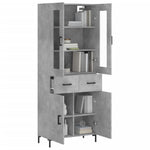 Highboard Concrete Grey 69.5x34x180 cm Engineered Wood 3198533