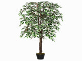 160cm/5.2FT Artificial Ficus Silk Tree with Nursery Pot, Decorative Fake Plant, for Indoor Outdoor T3398P342373
