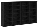 CD Cabinet 2 pcs Black Oak 60 x 17 x 92 cm Engineered Wood 8012733