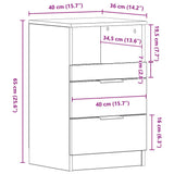 Bedside Cabinet Grey Sonoma Engineered Wood 817041