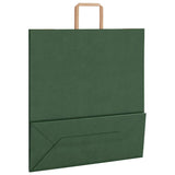 Paper Bags 250 pcs with Handles Green 45x17x48 cm 4101961