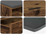 Hall Bench Old Wood 60 x 38 x 46 cm Engineered Wood and Fabric 891454