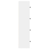 Bookcase White 40x24x102 cm Engineered Wood 860373