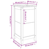 Garden Planter White 40x40x78 cm Solid Wood Pine 825276