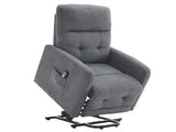 Electric Riser Recliner Chair for Elderly, Dark Grey Fabric Lift & Recline Armchair with Adjustable 02012291