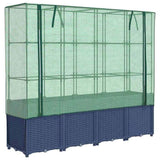 Raised Bed with Greenhouse Cover Rattan Look 160x40x153 cm 4015831