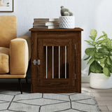 Dog Crate Furniture Brown Oak 55x75x65 cm Engineered Wood 838322
