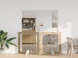Dog Gate with Stands 2 pcs Sonoma Oak 100 x 100 cm 892026