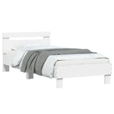 Bed Frame without Mattress with Headboard White 90x200 cm 838533