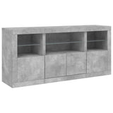 Sideboard Concrete grey Engineered wood, glass Medium Sideboard 3209068