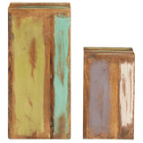 Plant Stands 2 pcs Solid Reclaimed Wood 320806