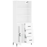Highboard White 69.5x34x180 cm Engineered Wood 3189509