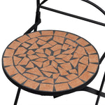 ZNTS 3 Piece Mosaic Bistro Set Ceramic Tile Terracotta 279412