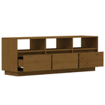 TV Cabinet Honey Brown 140x37x50 cm Solid Wood Pine 813433