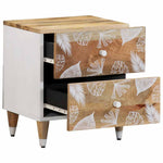 ZNTS Bedside Cabinets 2 pcs 40x33.5x46 cm Solid Wood Mango 4018663