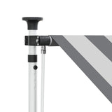Manual Retractable Awning Anthracite and White 300 cm 42037027