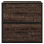 ZNTS Wall-mounted Bedside Cabinet Brown Oak 40x31x39.5 cm 848732