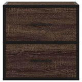 ZNTS Wall-mounted Bedside Cabinet Brown Oak 40x31x39.5 cm 848732