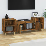 TV Cabinet Smoked Oak 160x35x55 cm Engineered Wood 821193