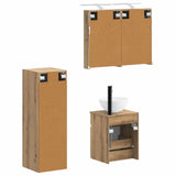 Bathroom Furniture Set 4 pcs Artisan Oak 3407462