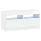 5 Piece LED TV Cabinet High Gloss White Engineered Wood 3416844