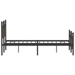 Bed Frame without Mattress Brown Oak 150x200 cm King Size Engineered Wood 4106861