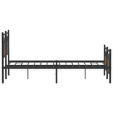 Bed Frame without Mattress Brown Oak 150x200 cm King Size Engineered Wood 4106861